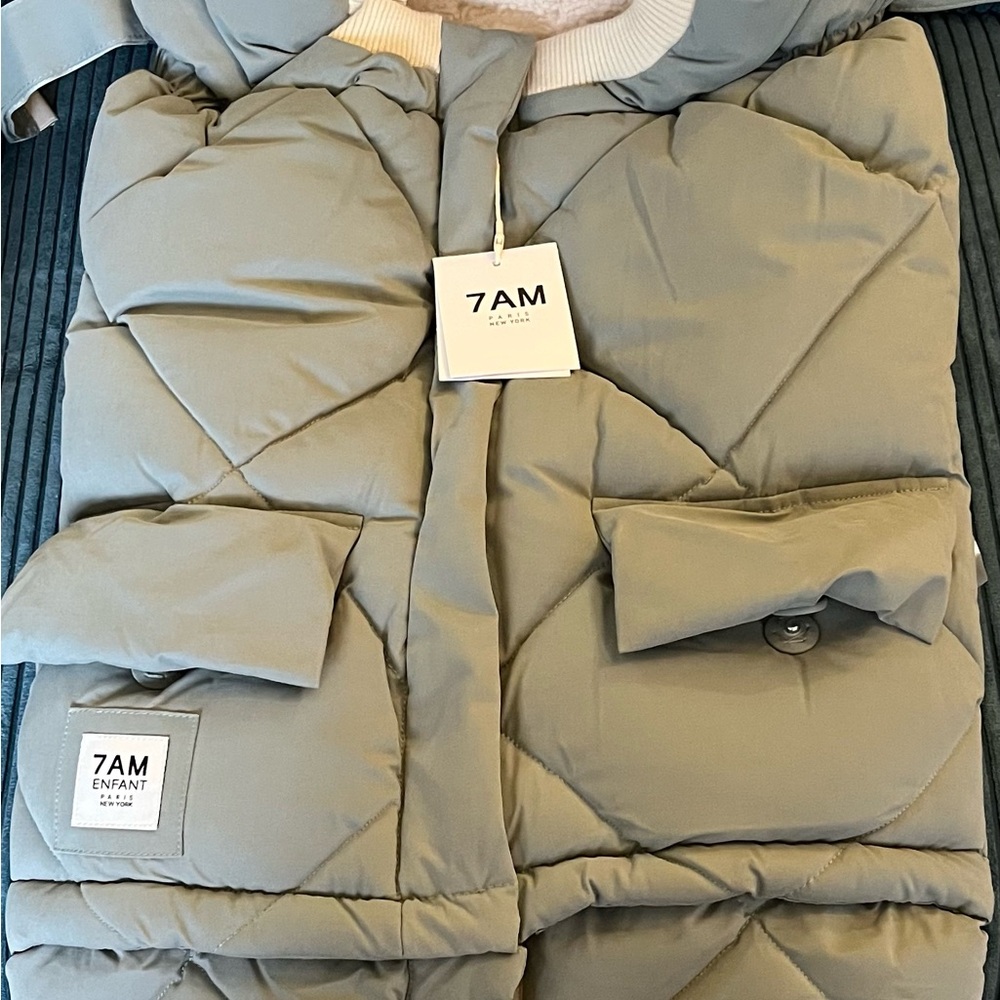 NWT 7AM Enfant Blanket 212 Evolution stroller footmuff in quilted Mirage Blue